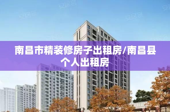 南昌市精装修房子出租房/南昌县个人出租房