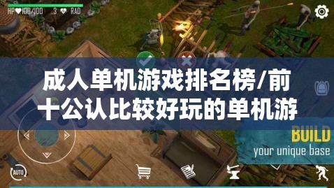 成人单机游戏排名榜/前十公认比较好玩的单机游戏 成人单机游戏排名榜/前十公认比较好玩的单机游戏