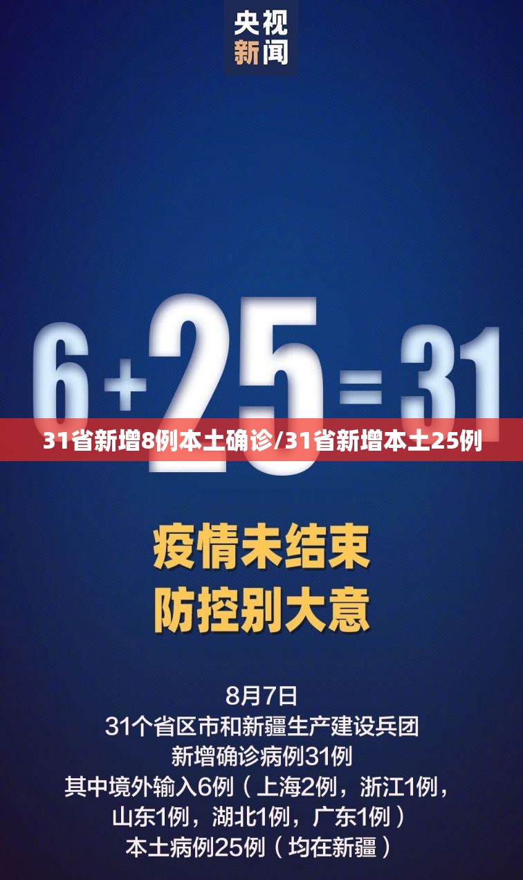 31省新增8例本土确诊/31省新增本土25例