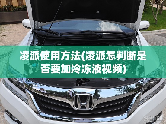 凌派使用方法(凌派怎判断是否要加冷冻液视频)
