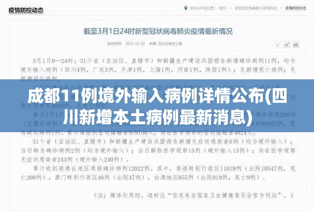 成都11例境外输入病例详情公布(四川新增本土病例最新消息) 成都11例境外输入病例详情公布(四川新增本土病例最新消息)