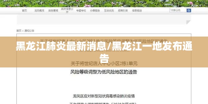 黑龙江肺炎最新消息/黑龙江一地发布通告 黑龙江肺炎最新消息/黑龙江一地发布通告