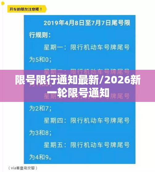 限号限行通知最新/2026新一轮限号通知