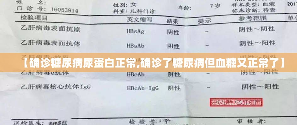 【确诊糖尿病尿蛋白正常,确诊了糖尿病但血糖又正常了】