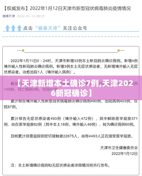 【天津新增本土确诊7例,天津2026新冠确诊】