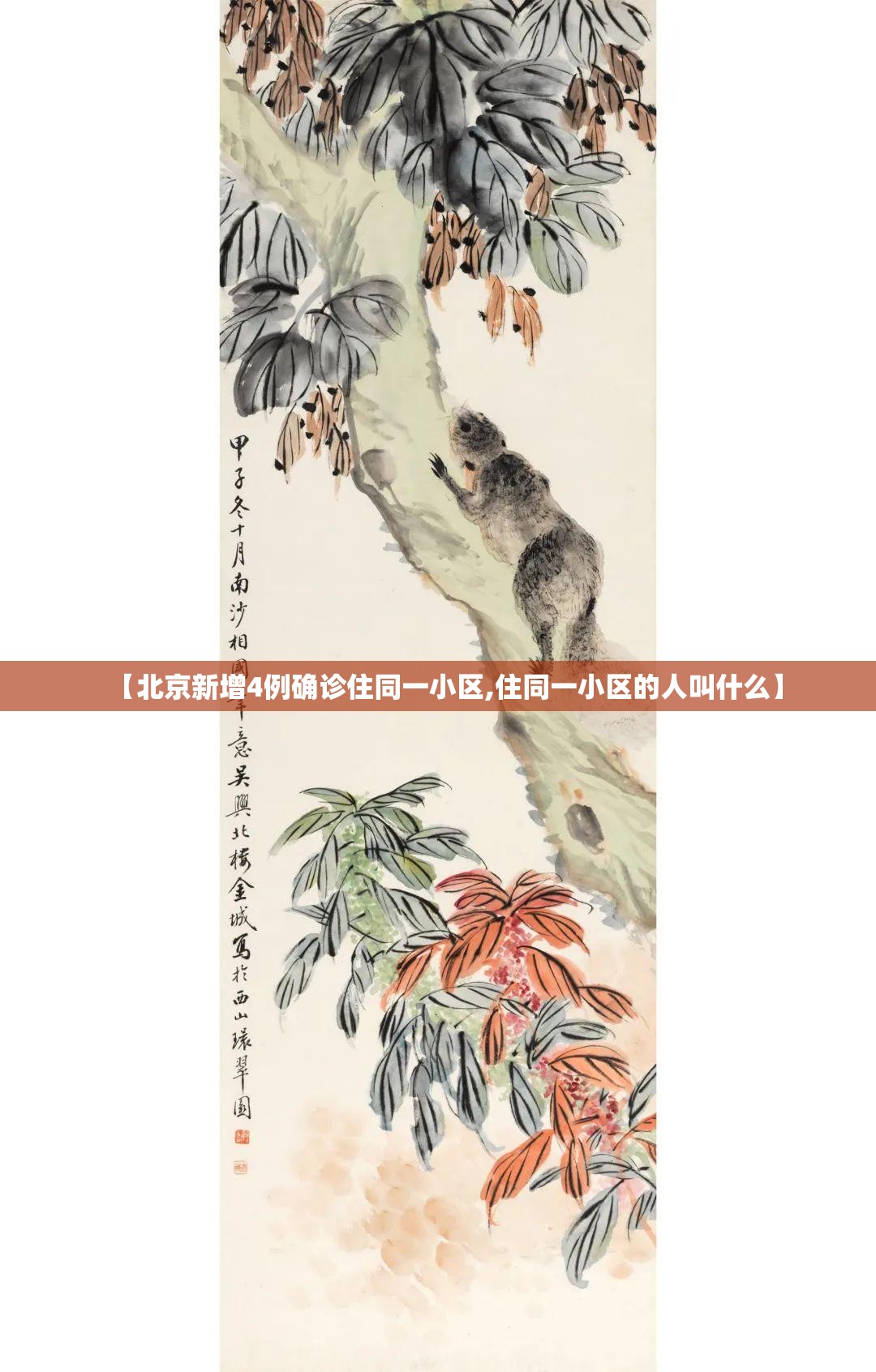 【北京新增4例确诊住同一小区,住同一小区的人叫什么】