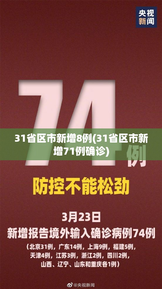 31省区市新增8例(31省区市新增71例确诊) 31省区市新增8例(31省区市新增71例确诊)