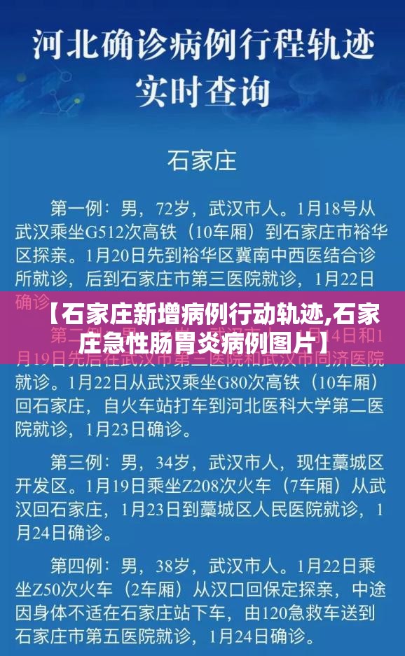 【石家庄新增病例行动轨迹,石家庄急性肠胃炎病例图片】