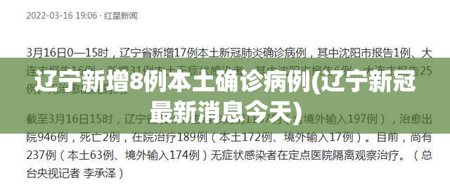 辽宁新增8例本土确诊病例(辽宁新冠最新消息今天)