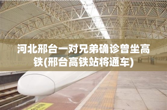 河北邢台一对兄弟确诊曾坐高铁(邢台高铁站将通车)