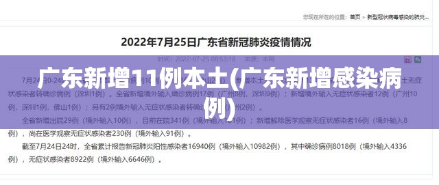 广东新增11例本土(广东新增感染病例)
