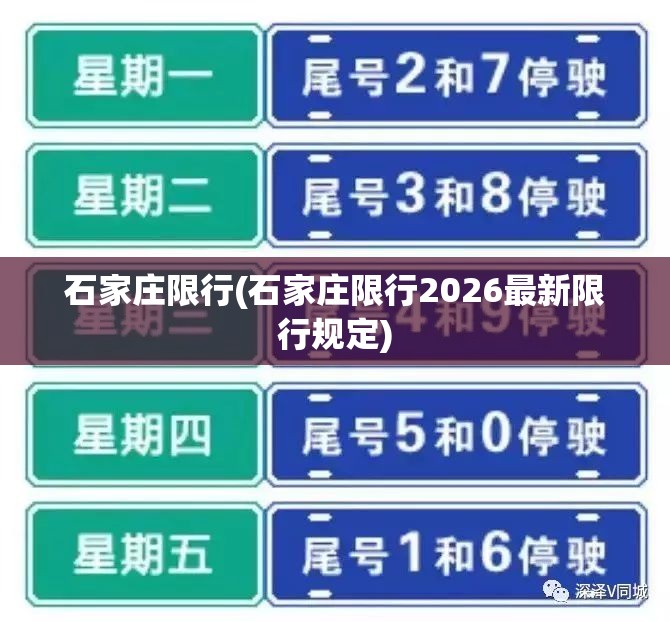 石家庄限行(石家庄限行2026最新限行规定)